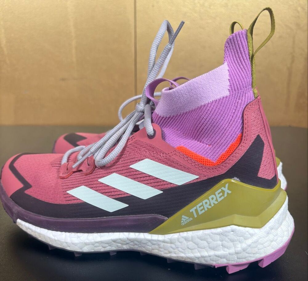 Adidas Terrex Free Hiker 2 Red Green Lilac Women's Hiking Shoes Size 9